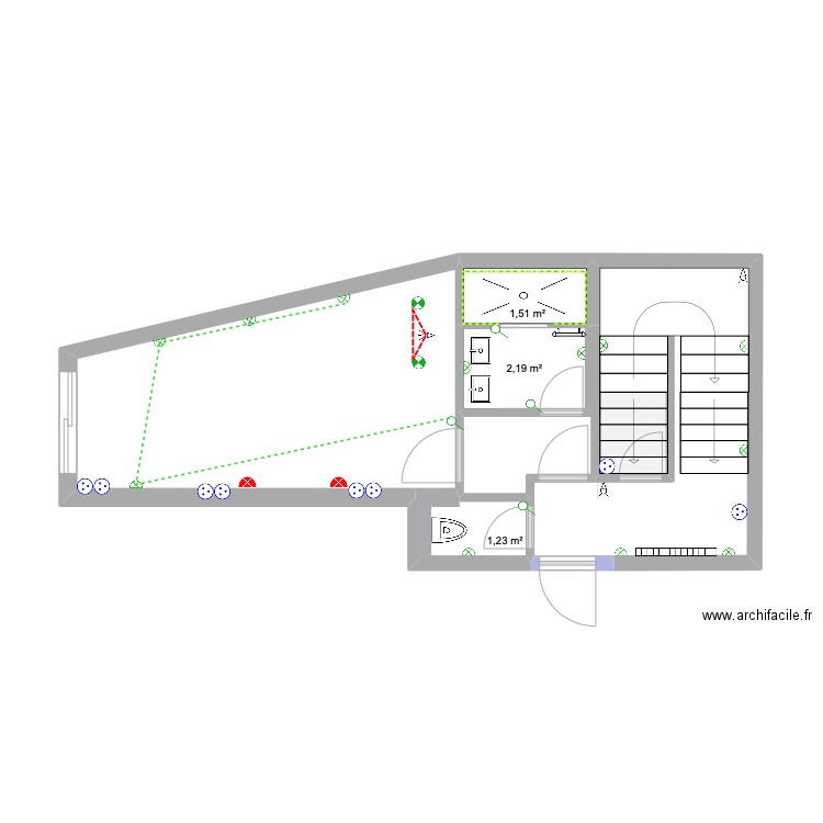 CHAMBRE 2 ÉLECTRICITÉ. Plan de 0 pièce et 0 m2