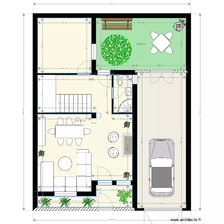 a construire. Plan de 