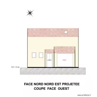 Coupe face nord est projet&eacute;e