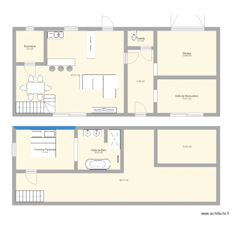 Maquette Maison. Plan de 0 pièce et 0 m2