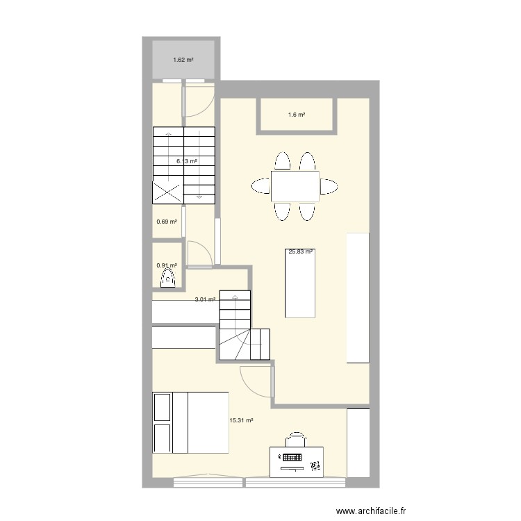 Tabellion 3e étage version 5. Plan de 0 pièce et 0 m2