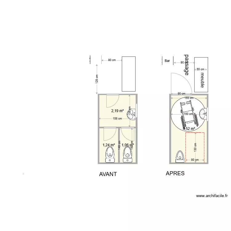 SANITAIRES 1. Plan de 