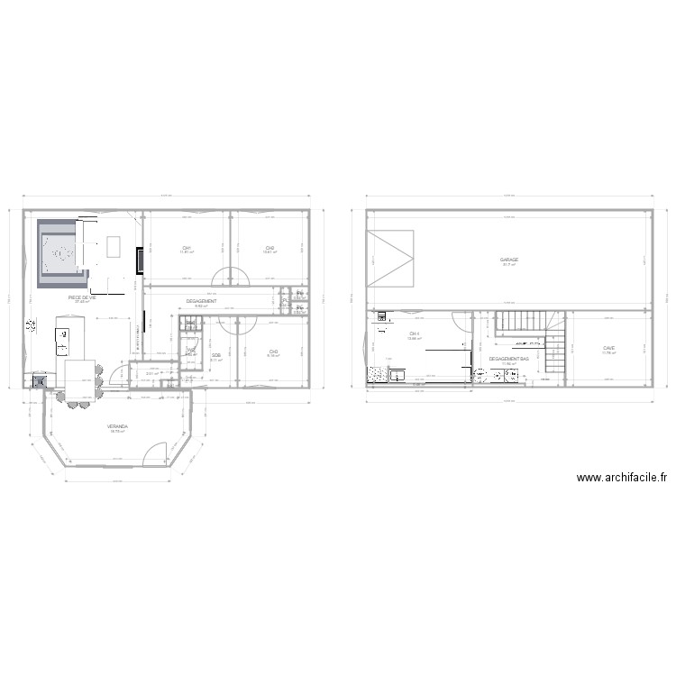 maison cuisine centrale et sous sol 3. Plan de 0 pièce et 0 m2