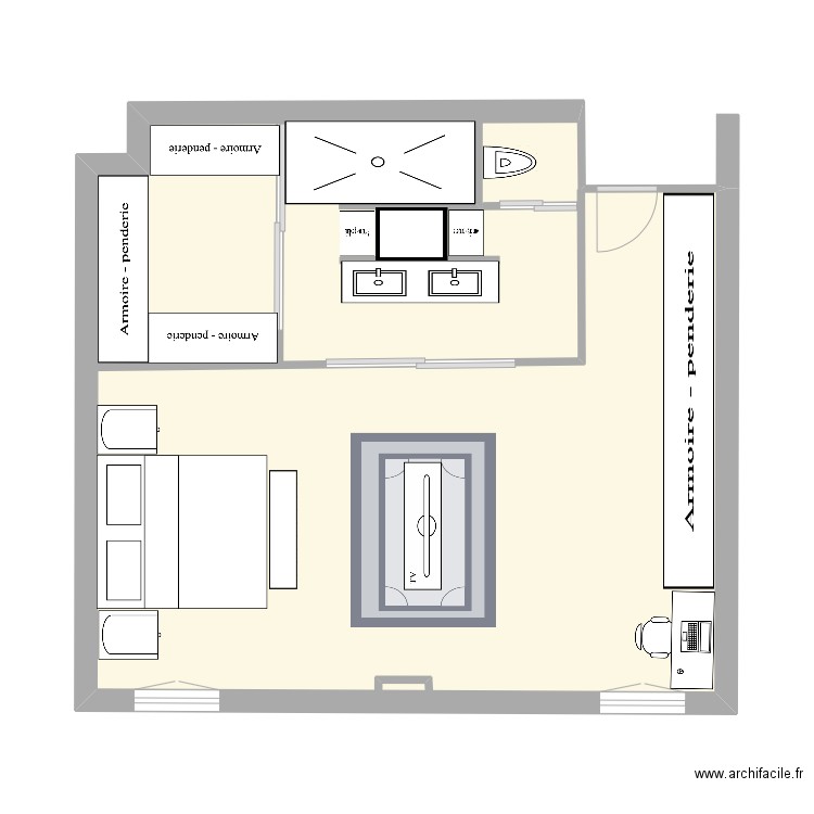 curra suite 3. Plan de 1 pièce et 46 m2