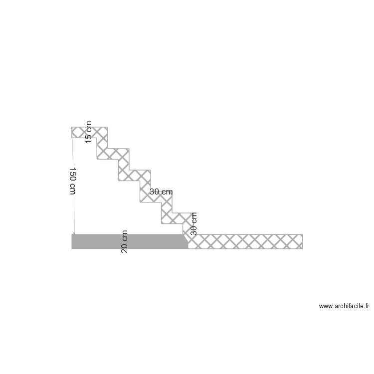 Coupe escalier . Plan de 0 pièce et 0 m2