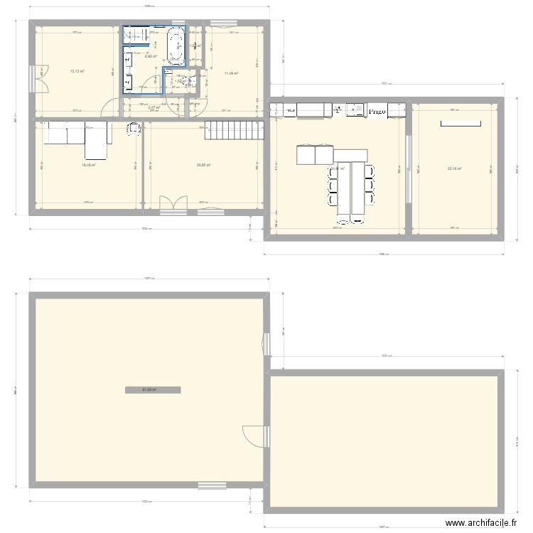 Plan type TREPT cuisine 2 alison. Plan de 12 pièces et 275 m2