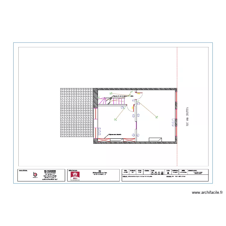 74 VAN GRUTTEN 1er ETAGE Plan elec. Plan de 