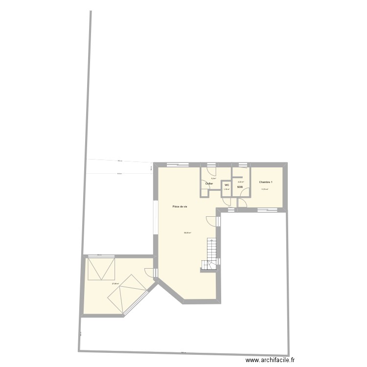 Bastoon 13. Plan de 6 pièces et 108 m2