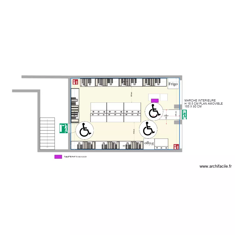 EPICERIE DROME AVEC PLAN AMOVIBLE. Plan de 