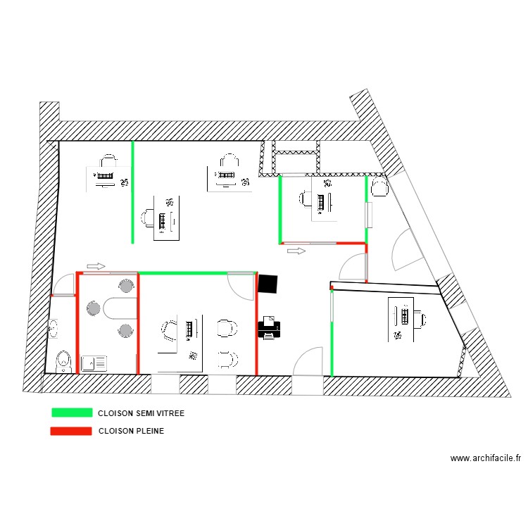 SIMON PROJET 4 meublé. Plan de 5 pièces et 29 m2