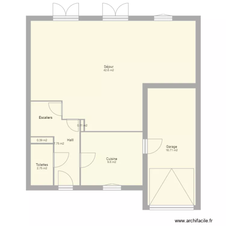 REYNIER RDC rectifie. Plan de 