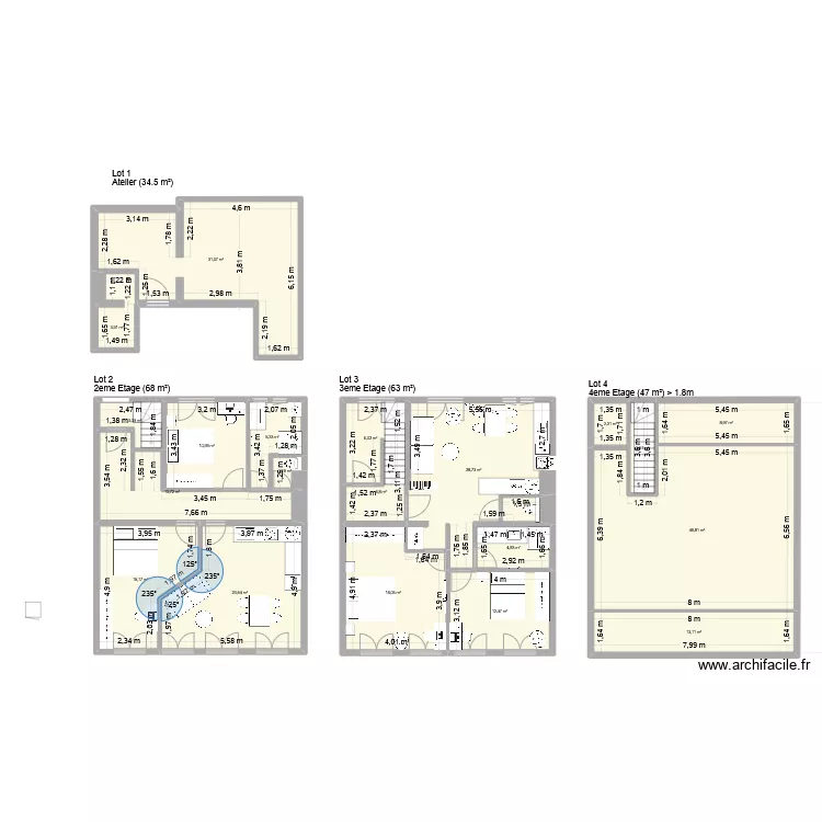 App de la gare 2em salon avant. Plan de 