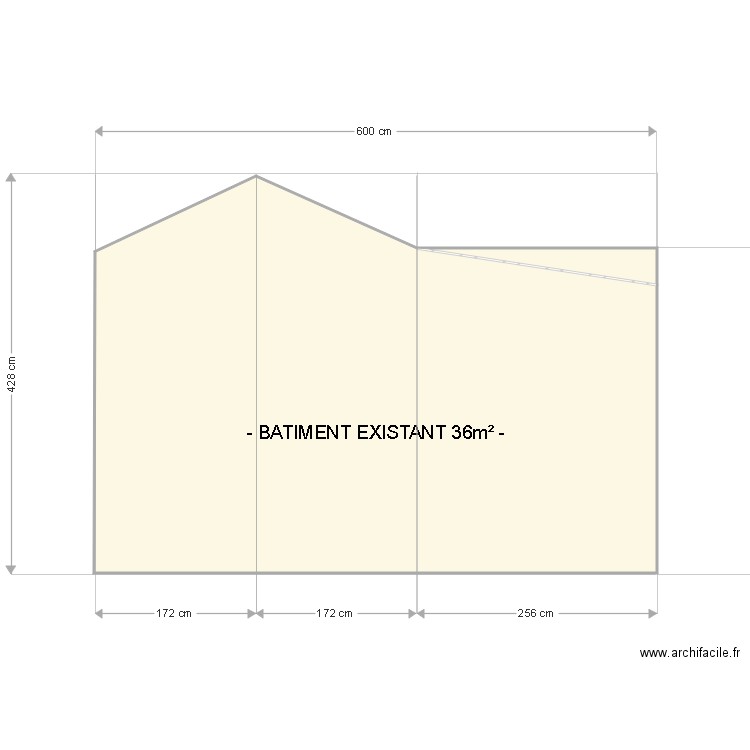 Brem CU ETAT ACTUEL cotes. Plan de 0 pièce et 0 m2