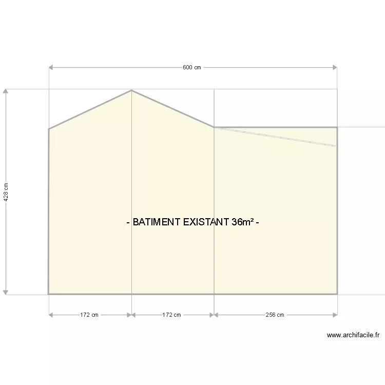 Brem CU ETAT ACTUEL cotes. Plan de 