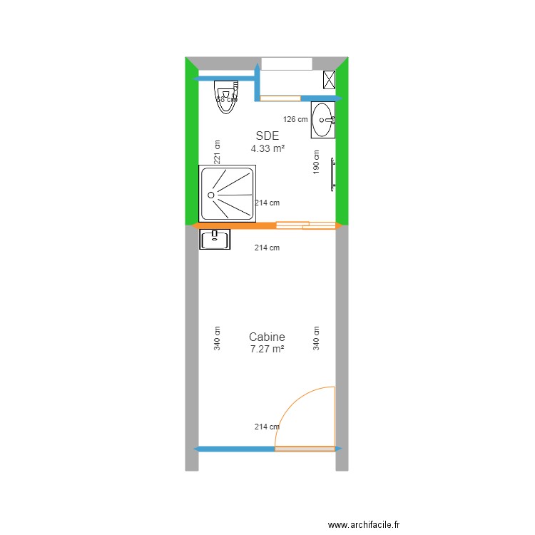 Audema Projet. Plan de 4 pièces et 12 m2