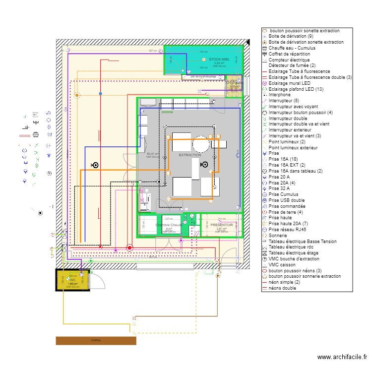 miellerie. Plan de 0 pièce et 0 m2