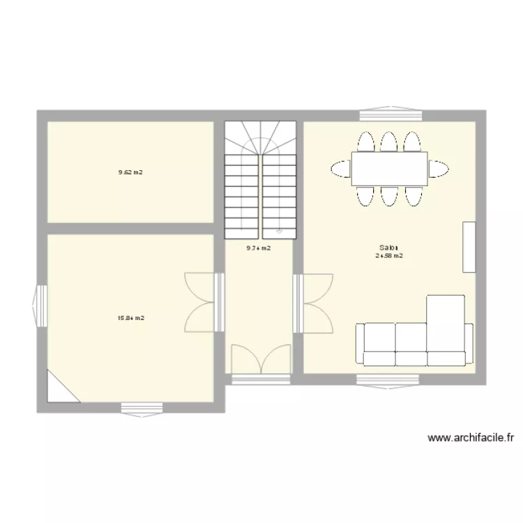 maison duiel rdc. Plan de 