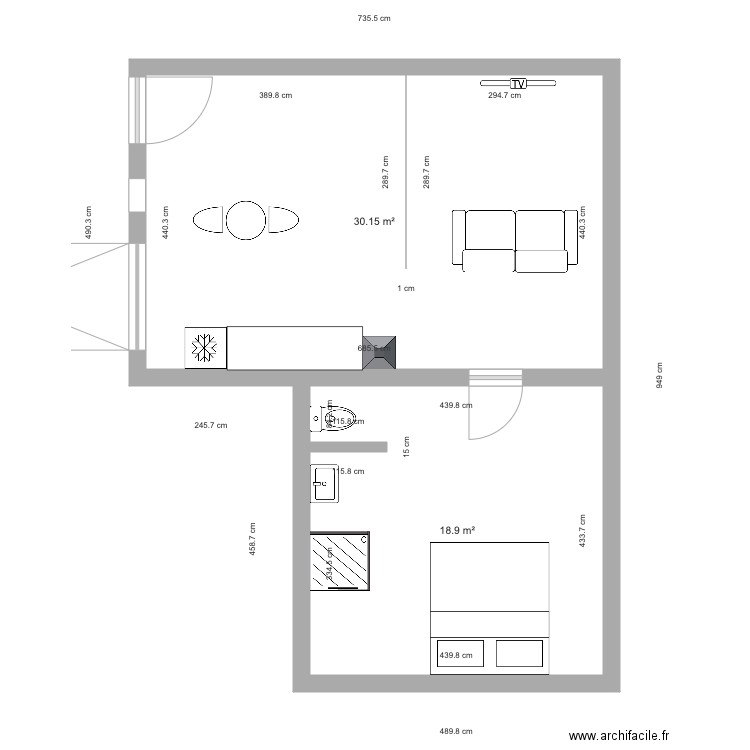 Atelier rdc extension. Plan de 0 pièce et 0 m2