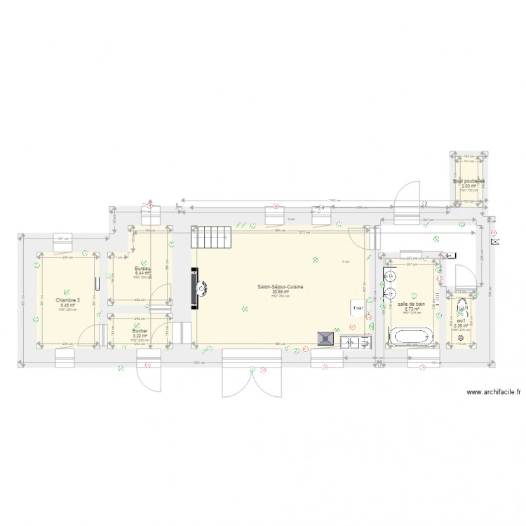 Rdch élec Projectif  Petit Aulnay. Plan de 0 pièce et 0 m2