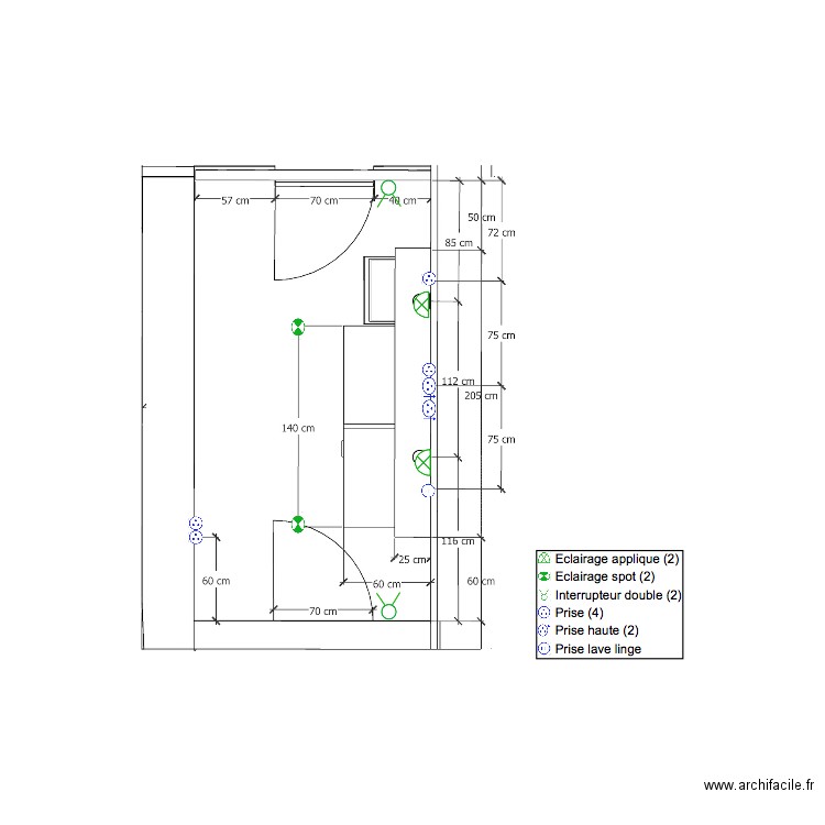 plan buanderie Chirac. Plan de 0 pièce et 0 m2