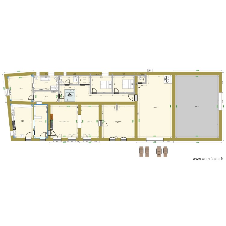 Extension maison 2021 . Plan de 0 pièce et 0 m2