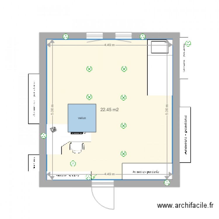 chambre. Plan de 0 pièce et 0 m2