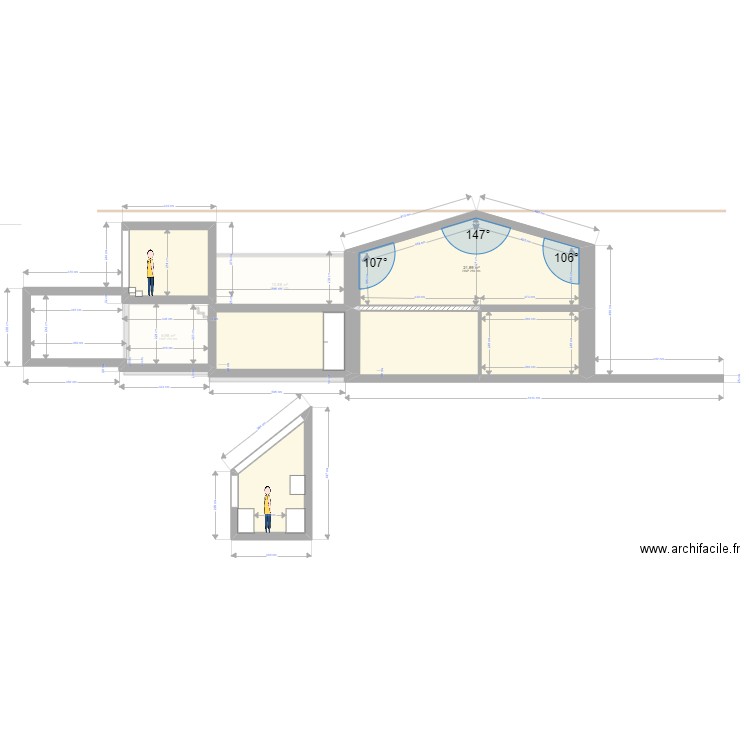 plan de coupe essai garage. Plan de 16 pièces et 160 m2