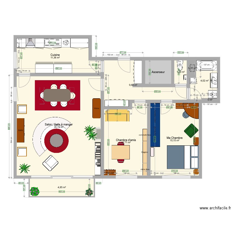 Appartement. Plan de 0 pièce et 0 m2