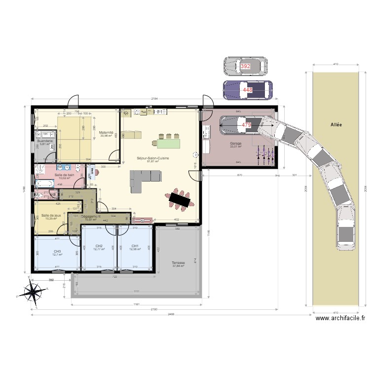 plan réduit 2. Plan de 13 pièces et 344 m2