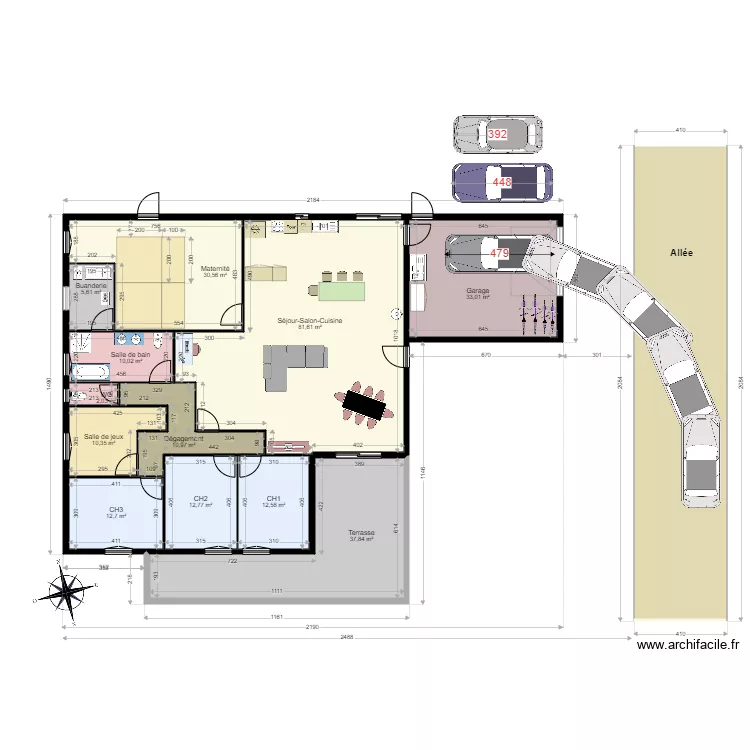 plan r&eacute;duit 2. Plan de 