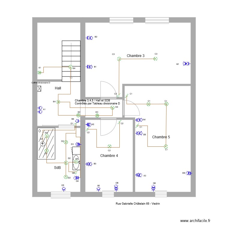 Vedrin 2ème électricité. Plan de 0 pièce et 0 m2