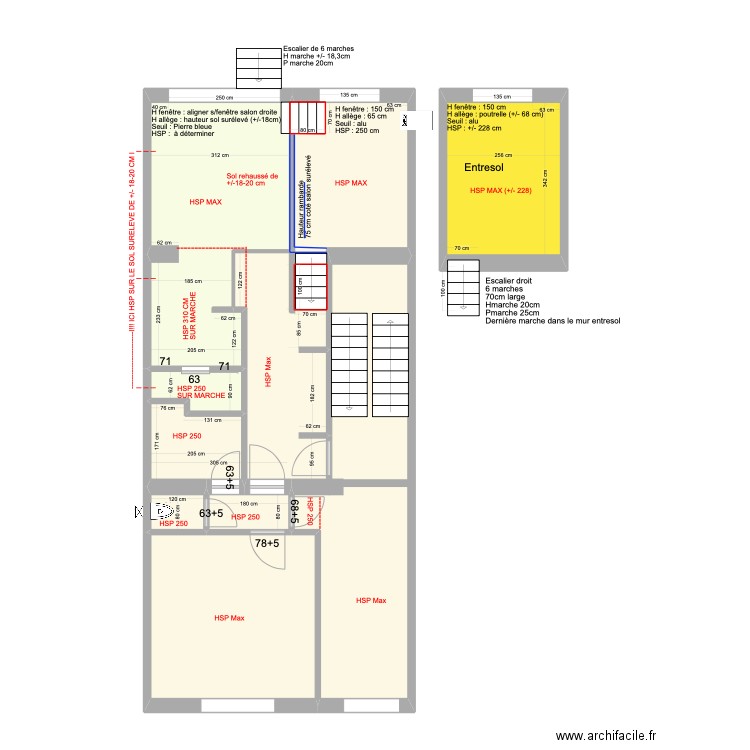 Construction Banning 21 Rez 1. Plan de 8 pièces et 80 m2