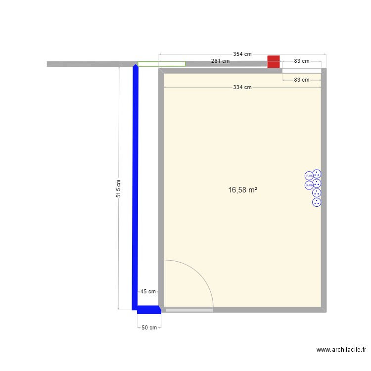 LOCAL ARCHIVES COURRIER 37. Plan de 0 pièce et 0 m2