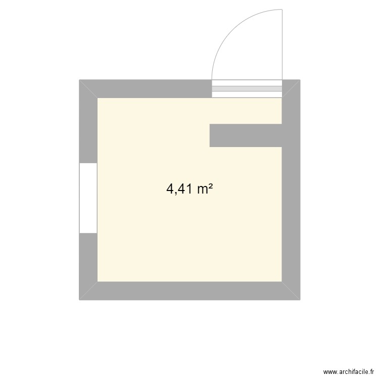 abri de jardin. Plan de 1 pièce et 4 m2