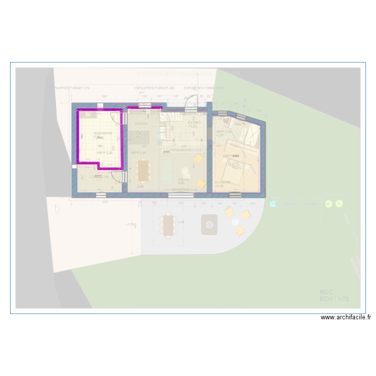 LACORTE ALBENS. Plan de 4 pièces et 129 m2