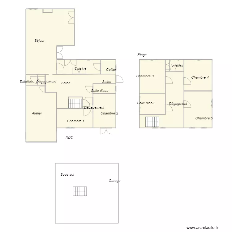 Croquis TAYSSE. Plan de 