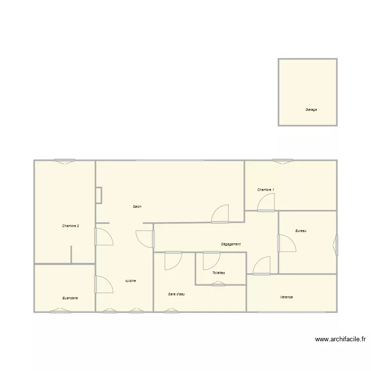 Croquis MONNET. Plan de 