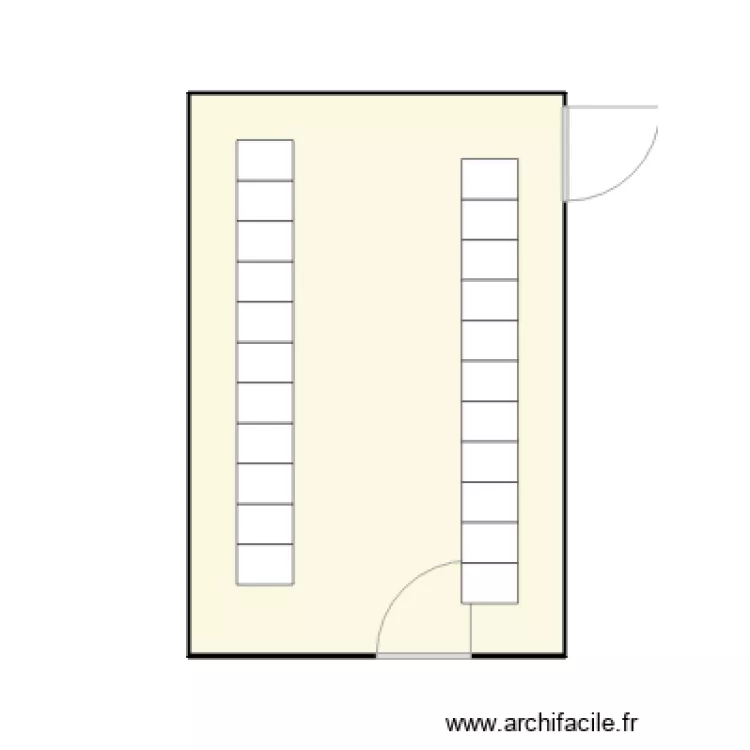 vestiaire appariteurs 27SG. Plan de 