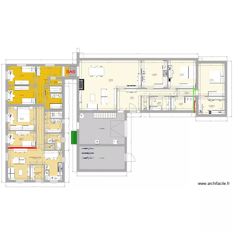 tout d&eacute;cal&eacute;. Plan de 