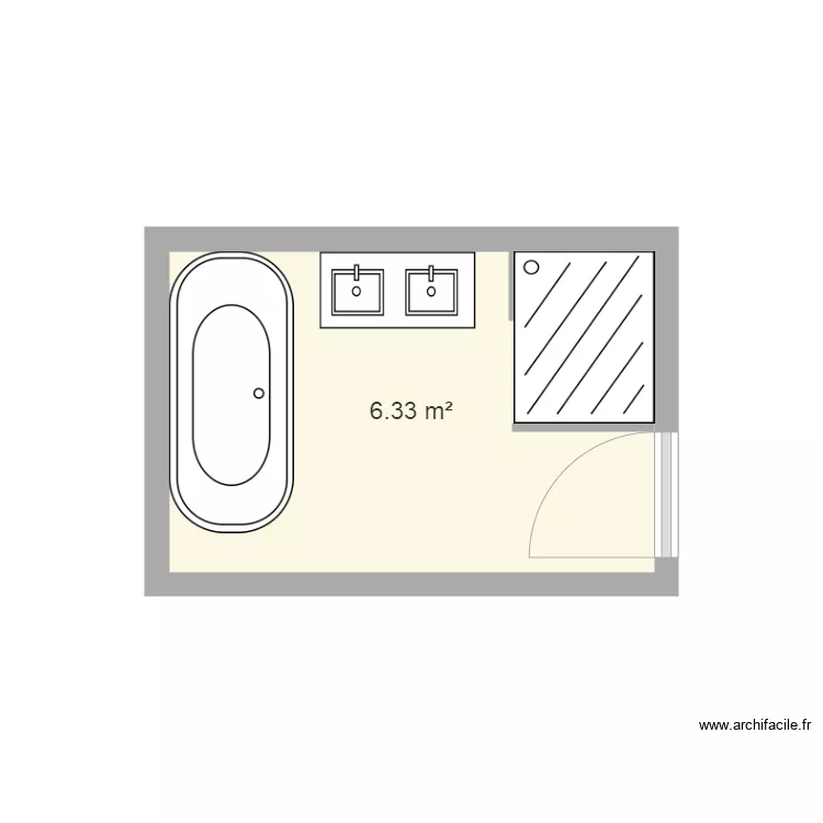 sale de bain. Plan de 