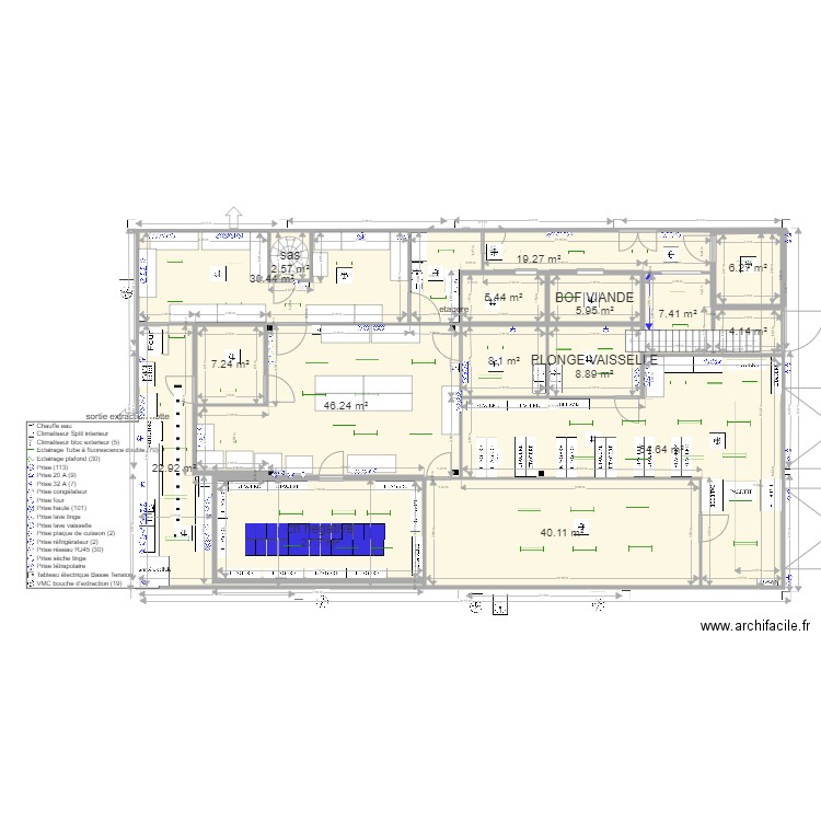 plan montussan v27 . Plan de 37 pièces et 593 m2