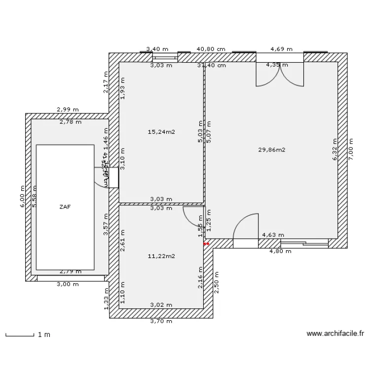 Plan RDC_Garage attenant. Plan de 