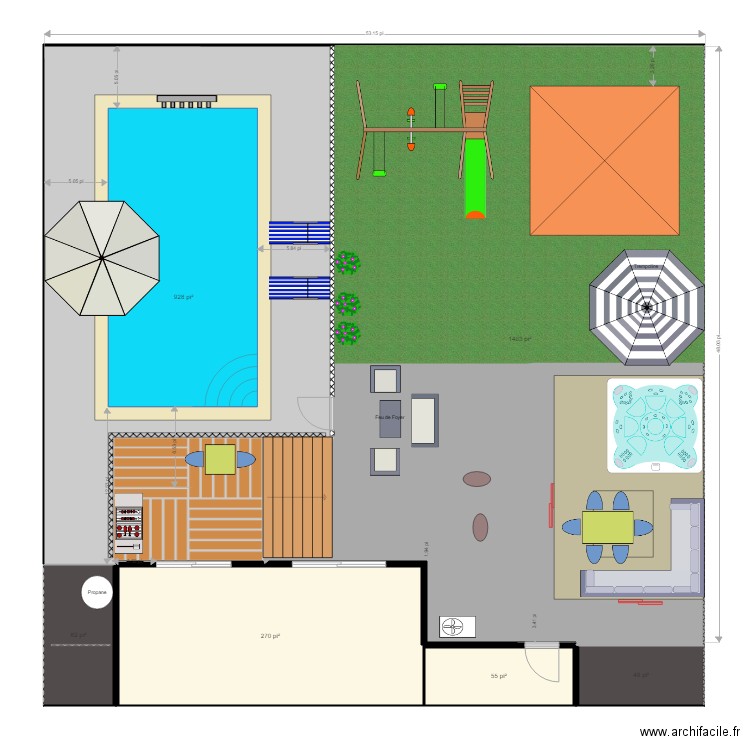 la cour15. Plan de 0 pièce et 0 m2