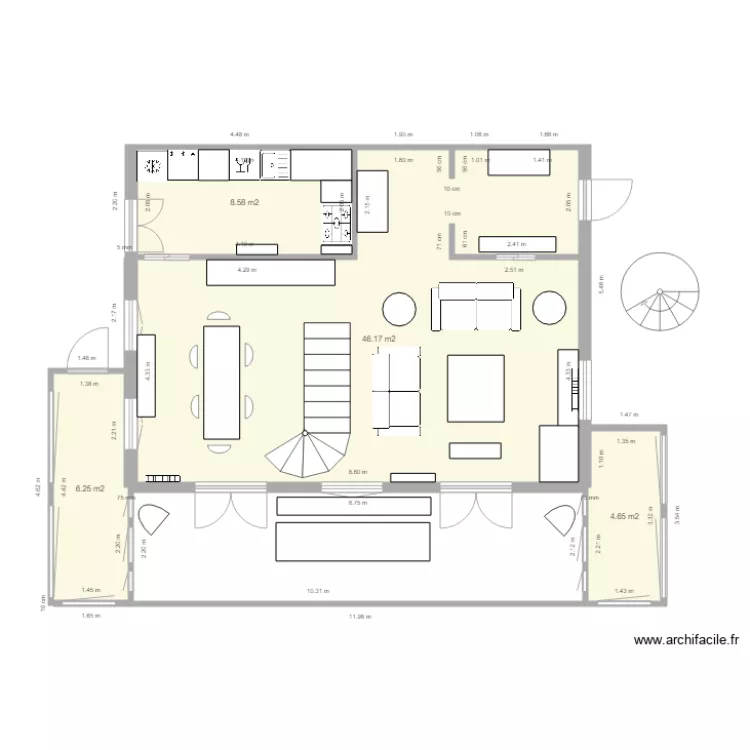 Plan chalet 2 variante entrée avec escalier salon sans sas. Plan de Plan chalet 2 variante entrée avec escalier salon sans sas. Plan de