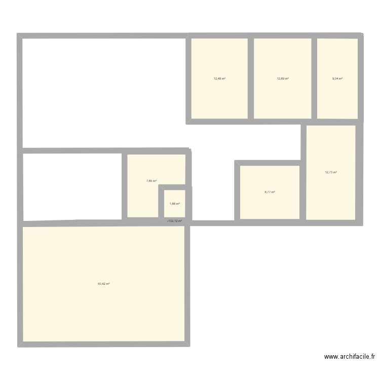 projet 2. Plan de 9 pièces et 116 m2