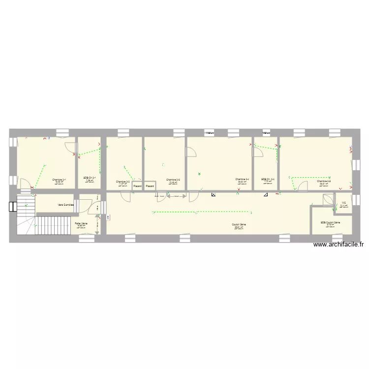 Miguet 2&egrave;me Etage. Plan de 