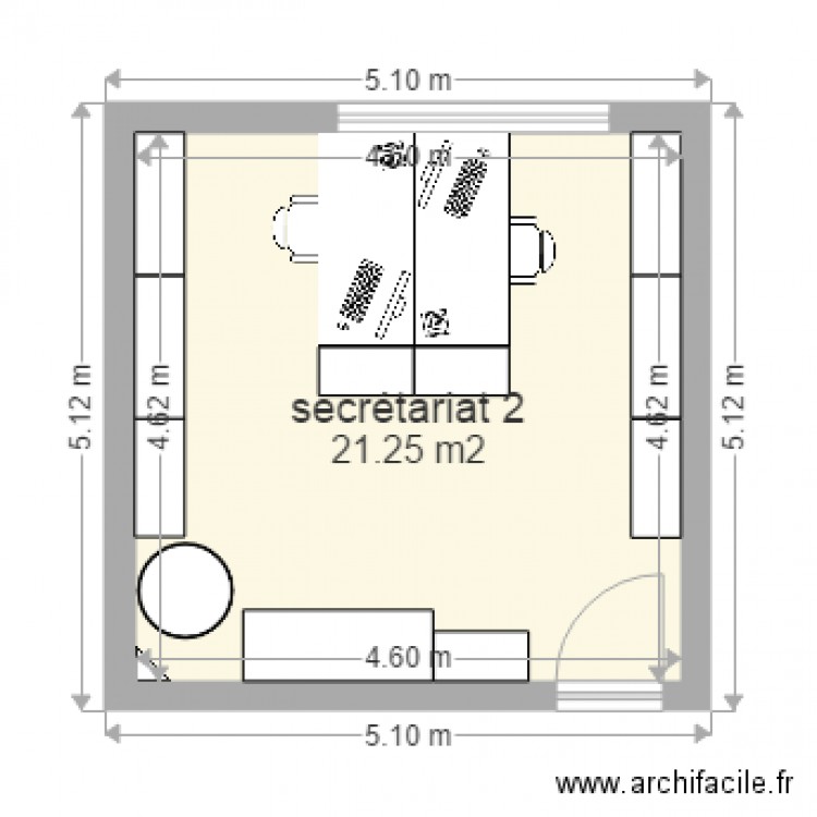 secrétariat 2. Plan de 0 pièce et 0 m2