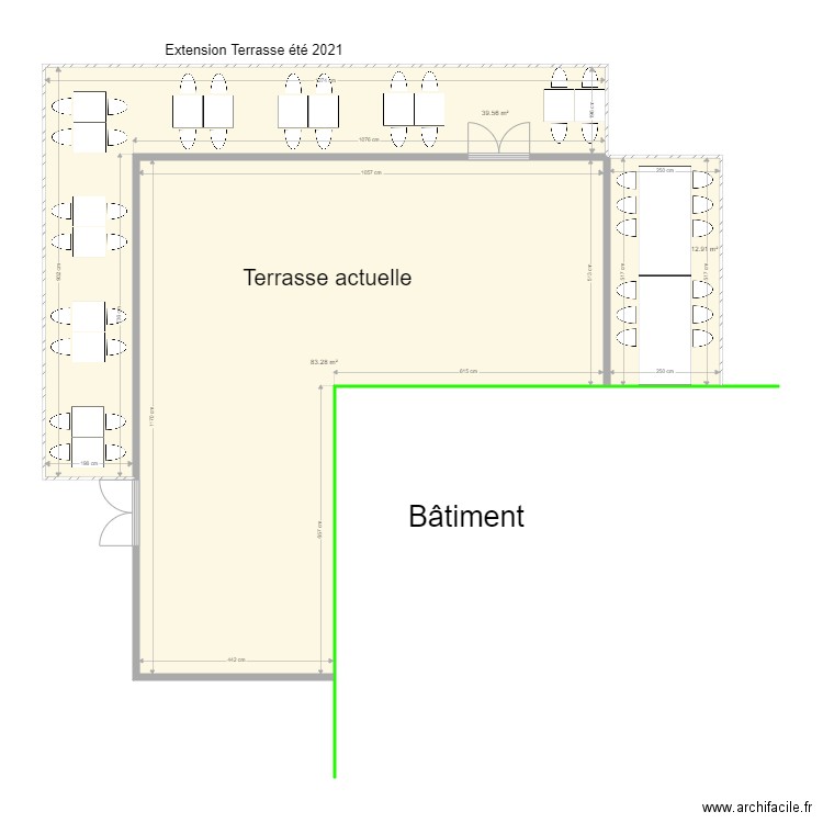 Terrasse été 2021. Plan de 0 pièce et 0 m2