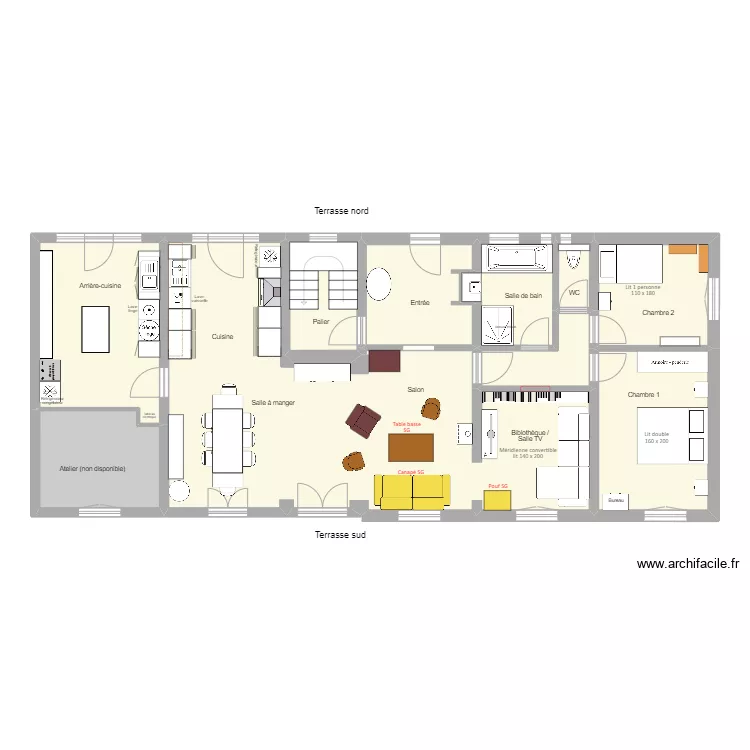 Chic &agrave; Chic Rez de Chauss&eacute;e (2024). Plan de 