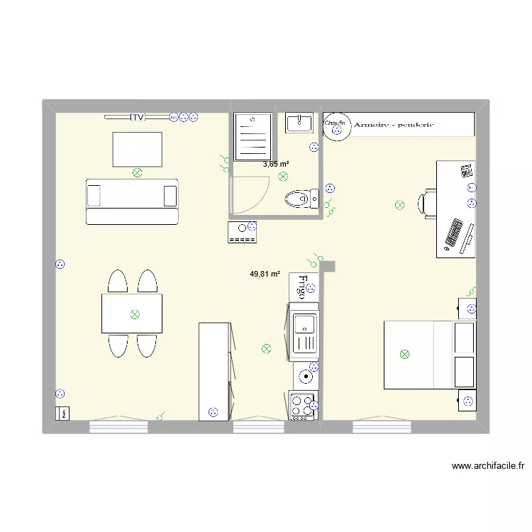 Studio. Plan de 
